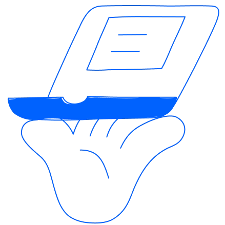 FAQ illustration showing laptop with business registration